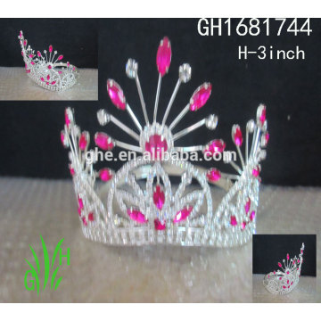 Tiara de la corona del desfile de los nuevos de los diseños rhinestone real de las reinas de los accesorios